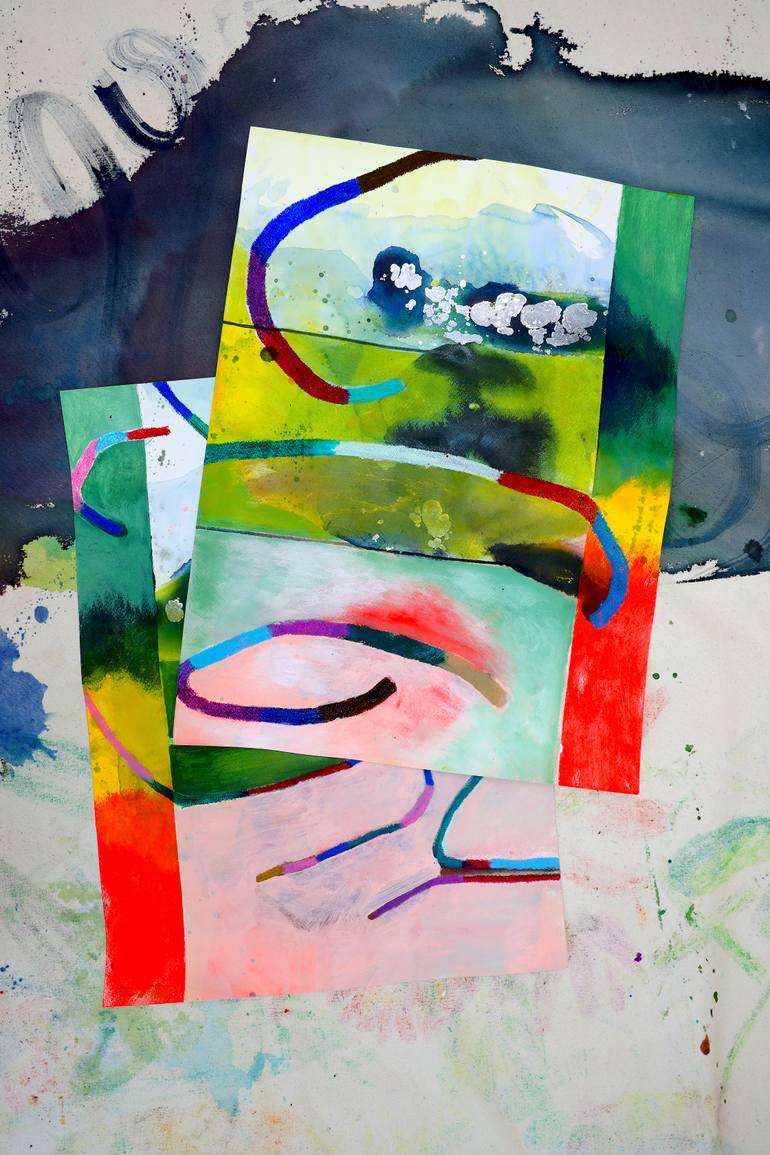 Original Abstract Expressionism Abstract Painting by Poovi Art