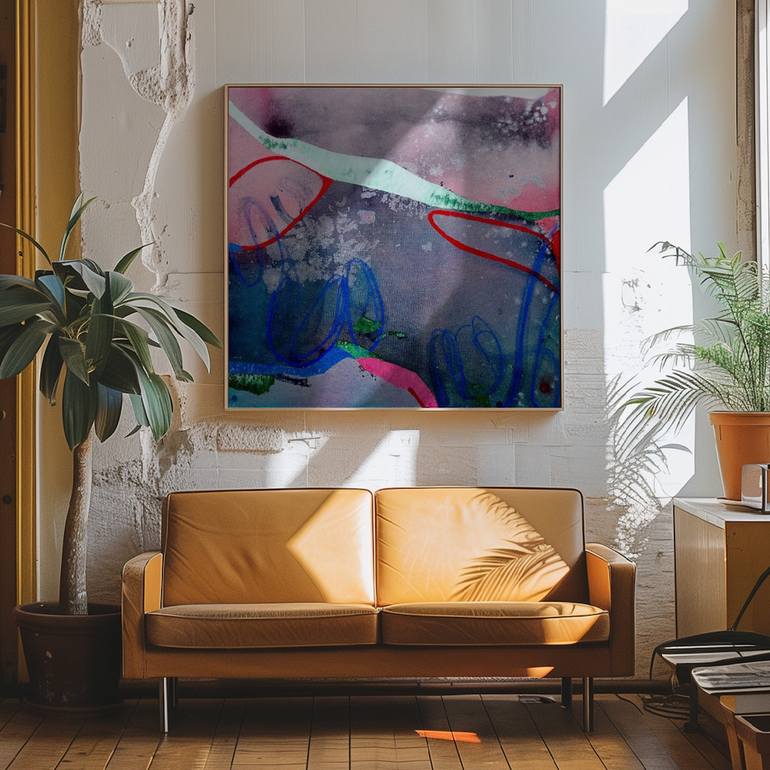 Original Abstract Expressionism Abstract Painting by Poovi Art
