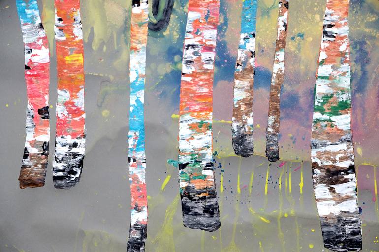 Original Abstract Expressionism Landscape Painting by Poovi Art