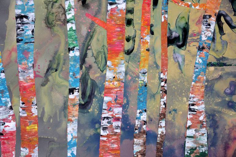 Original Abstract Expressionism Landscape Painting by Poovi Art