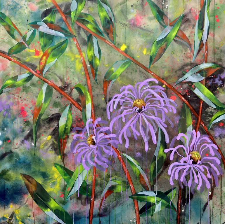 Abstract expressionism nature inspired Original Painting by poovi art