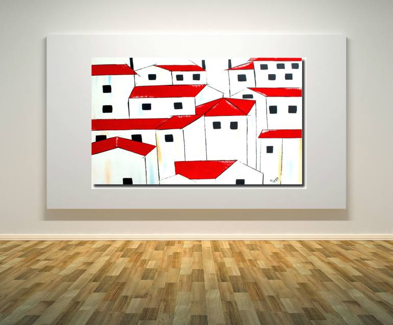 Original Architecture Painting by Poovi Art