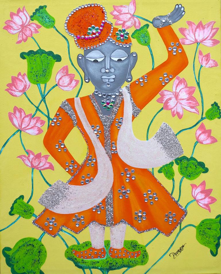 Lord Shrinathji (form of Lord Krishna) Pichwai Art Painting by Poovi ...