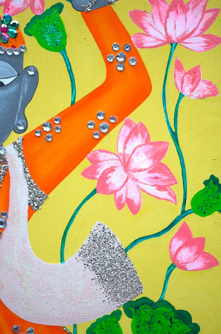 Original Expressionism People Painting by Poovi Art