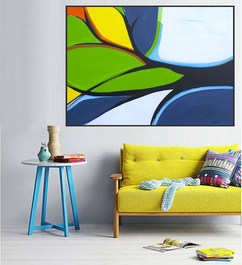 Original Abstract Expressionism Landscape Painting by Poovi Art