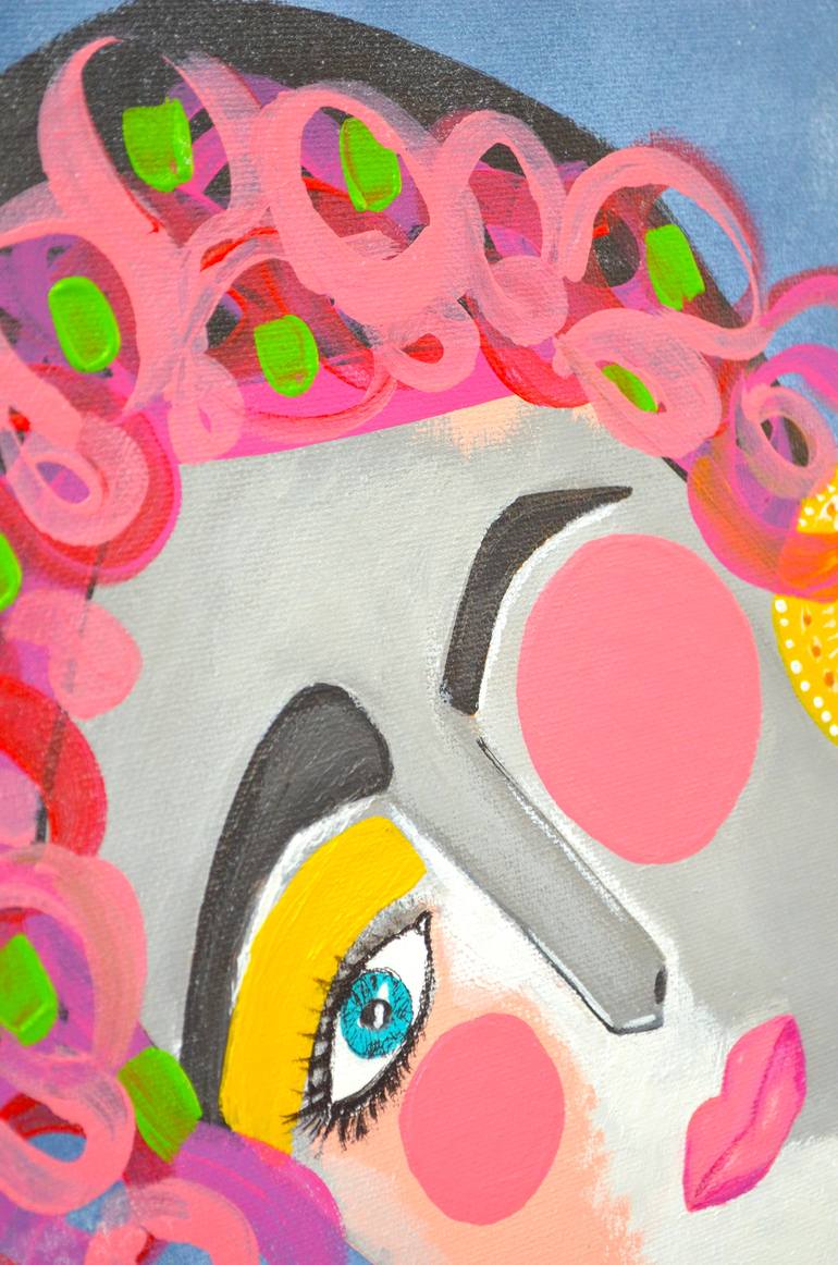 Original Surrealism People Painting by Poovi Art