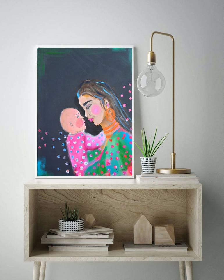 Original Women Painting by Poovi Art