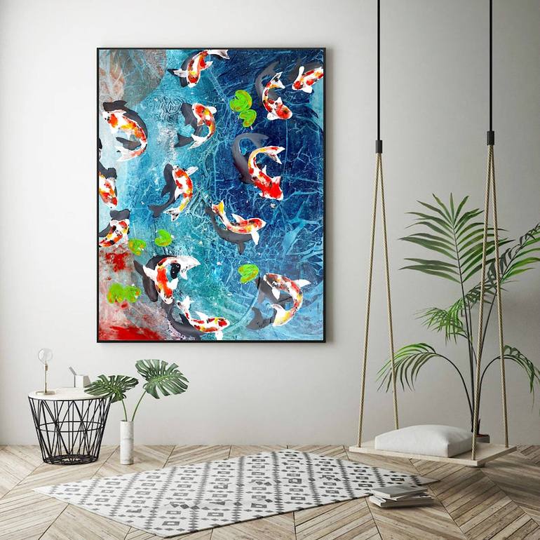 Original Impressionism Seascape Painting by Poovi Art