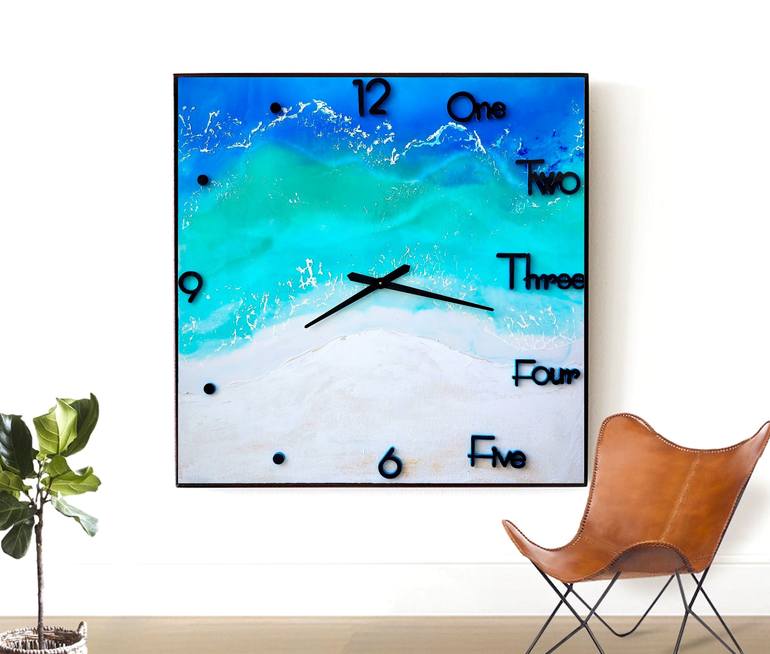 Original Abstract Expressionism Seascape Installation by Poovi Art