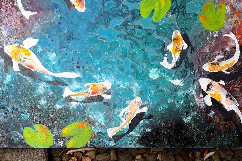 Original Impressionism Seascape Painting by Poovi Art