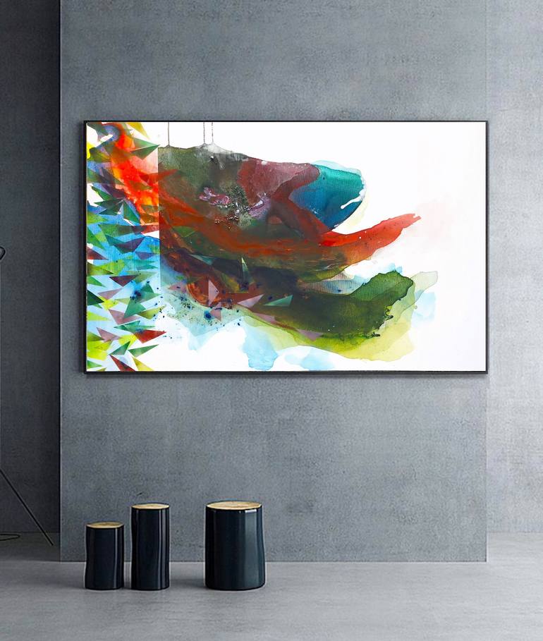 Original Abstract Expressionism Abstract Painting by Poovi Art