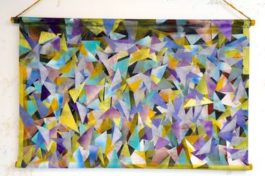 Original Abstract Expressionism Geometric Paintings by Poovi Art
