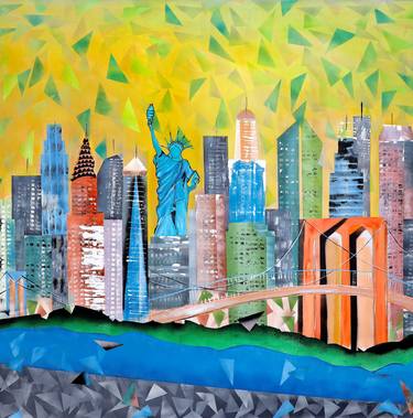 Print of Abstract Expressionism Cities Paintings by Poovi Art