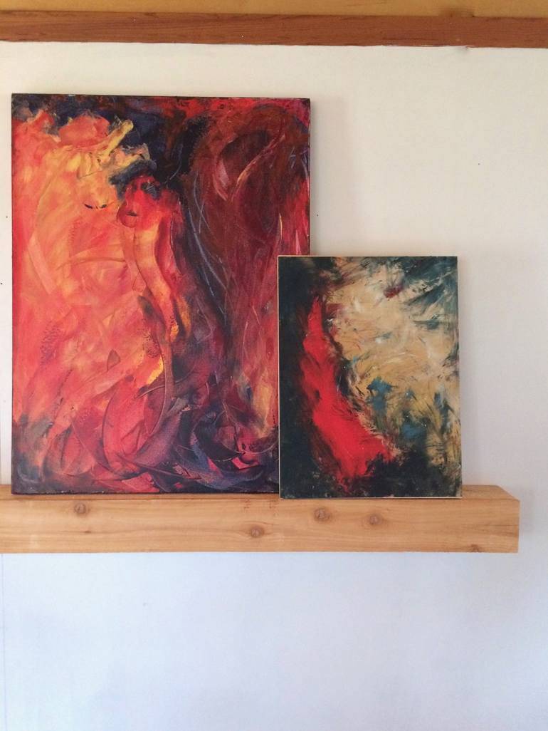 Original Fine Art Abstract Painting by Elizabeth Shanahan