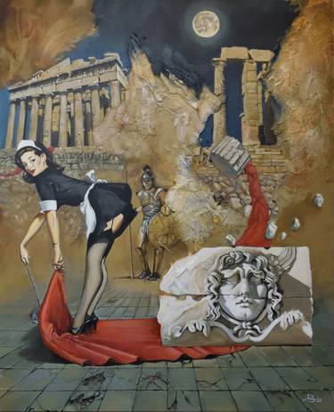 Original Surrealism Political Paintings by Admir Bilca
