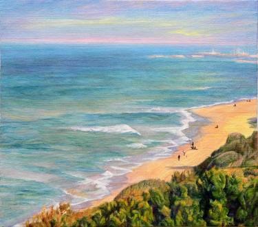 Print of Realism Beach Paintings by Maya Bukhina