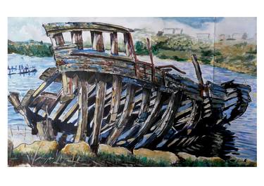 Print of Figurative Boat Paintings by michael screen