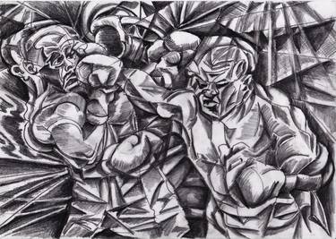 Print of Cubism Sports Drawings by michael screen