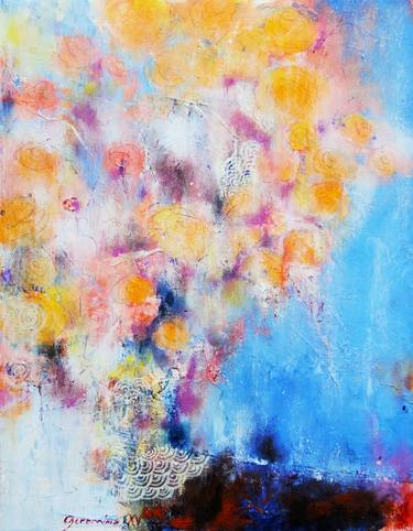 Print of Abstract Expressionism Floral Paintings by Ariel Geronimo