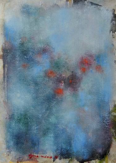 Original Abstract Expressionism Floral Painting by Ariel Geronimo
