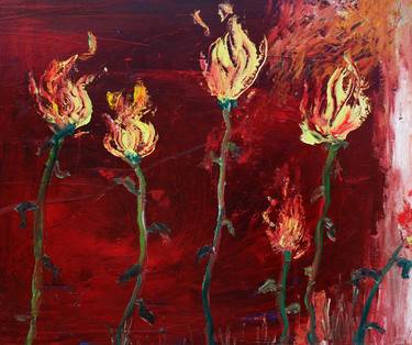 Original Abstract Expressionism Botanic Paintings by Marc Castelló