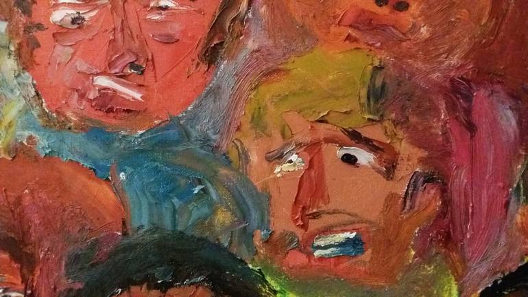 Original Abstract Expressionism People Painting by Marc Castelló