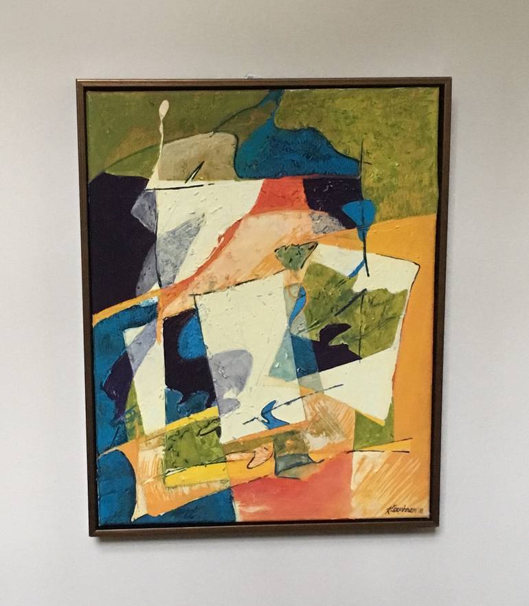 Original Dada Abstract Painting by Karleen Loughran