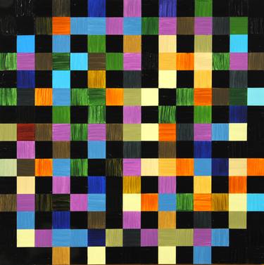 Original Abstract Geometric Paintings by Herman van de Poll