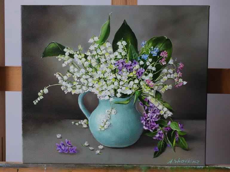 Original Floral Painting by Natalia Shaykina