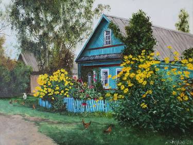 Old House, Original Oil painting thumb