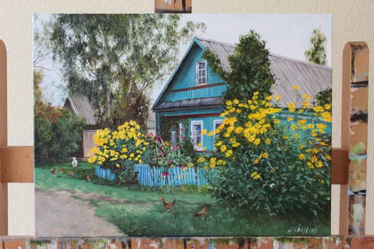 Original Contemporary Rural Life Painting by Natalia Shaykina