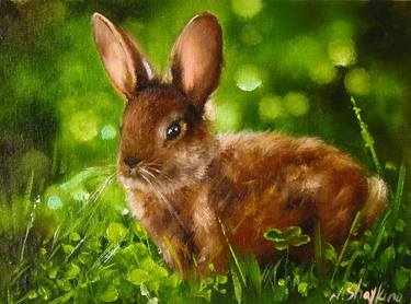 Rabbit, Original Oil Painting thumb