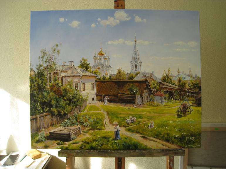 Original Contemporary Rural life Painting by Natalia Shaykina