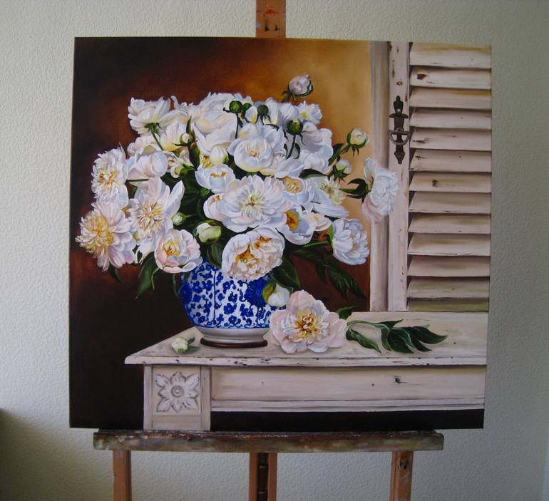 Original Contemporary Floral Painting by Natalia Shaykina