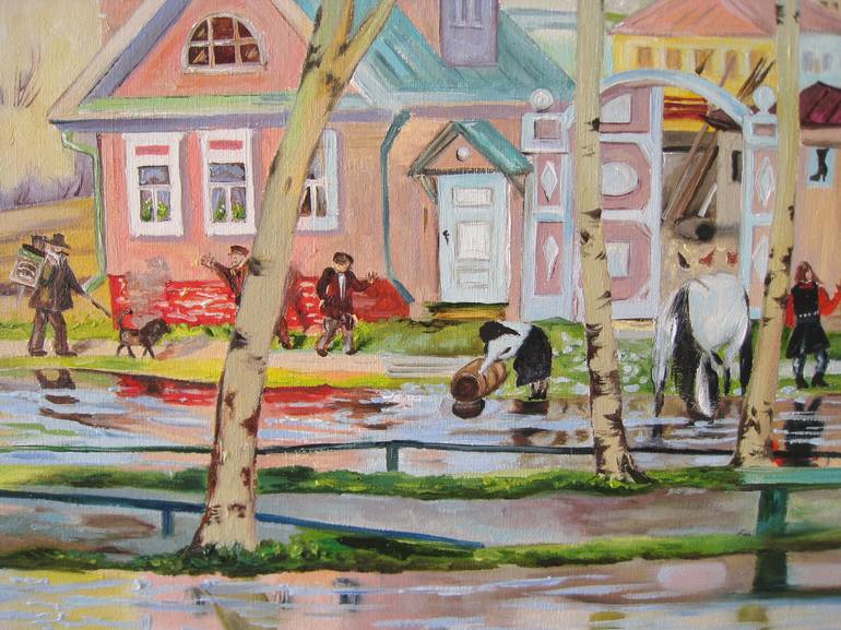 Original Contemporary Rural life Painting by Natalia Shaykina