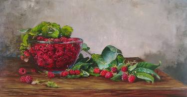 Raspberry, Still life Painting thumb