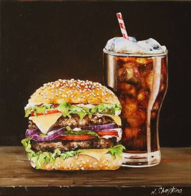 The Burger Oil Painting thumb