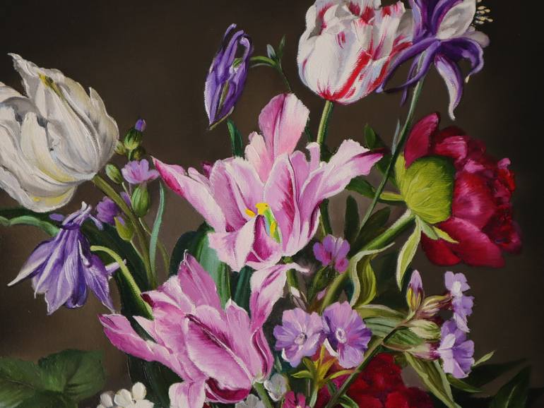 Original Contemporary Floral Painting by Natalia Shaykina