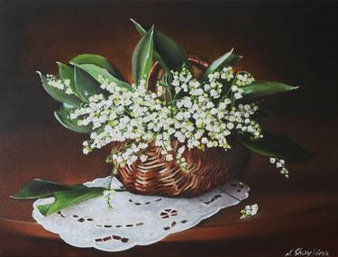 Lilies of the Valley, Realistic Flower Still Life thumb