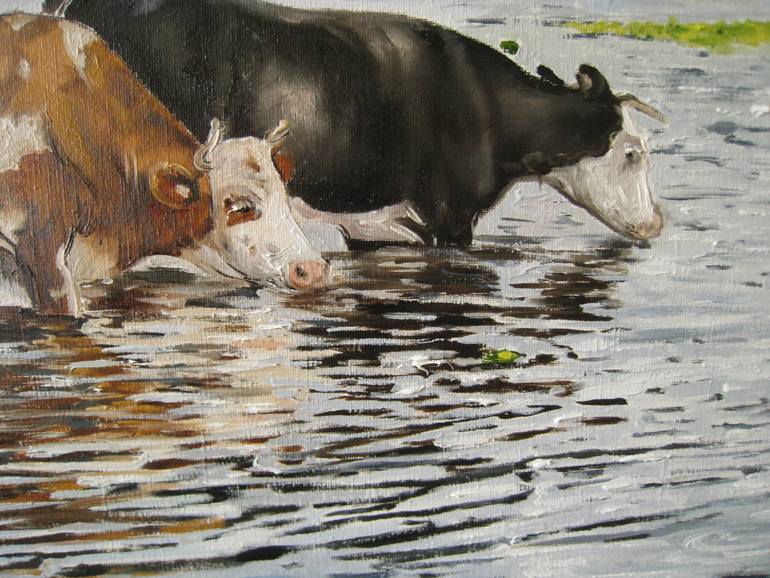 Original Realism Rural Life Painting by Natalia Shaykina