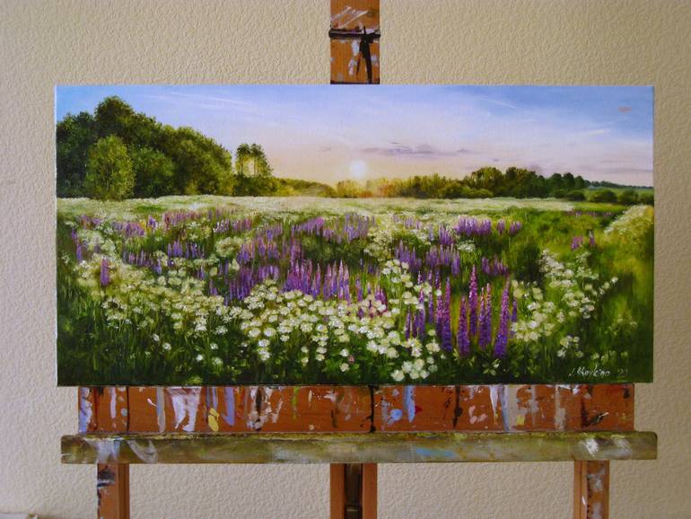 Original Realism Sunrise Painting by Natalia Shaykina