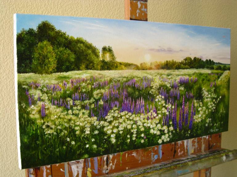 Original Realism Sunrise Painting by Natalia Shaykina