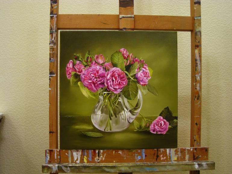 Original Contemporary Floral Painting by Natalia Shaykina