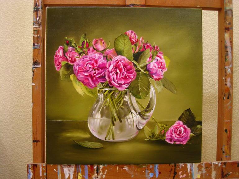 Original Contemporary Floral Painting by Natalia Shaykina