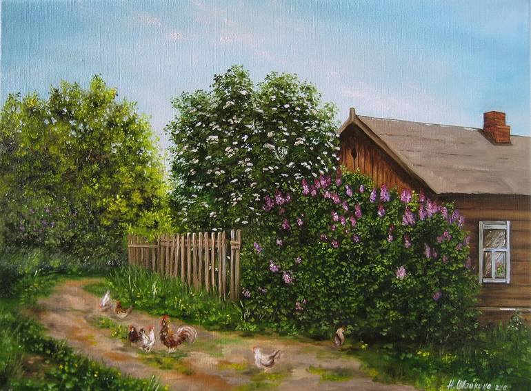 Rural Landscape, Spring Painting by Natalia Shaykina | Saatchi Art