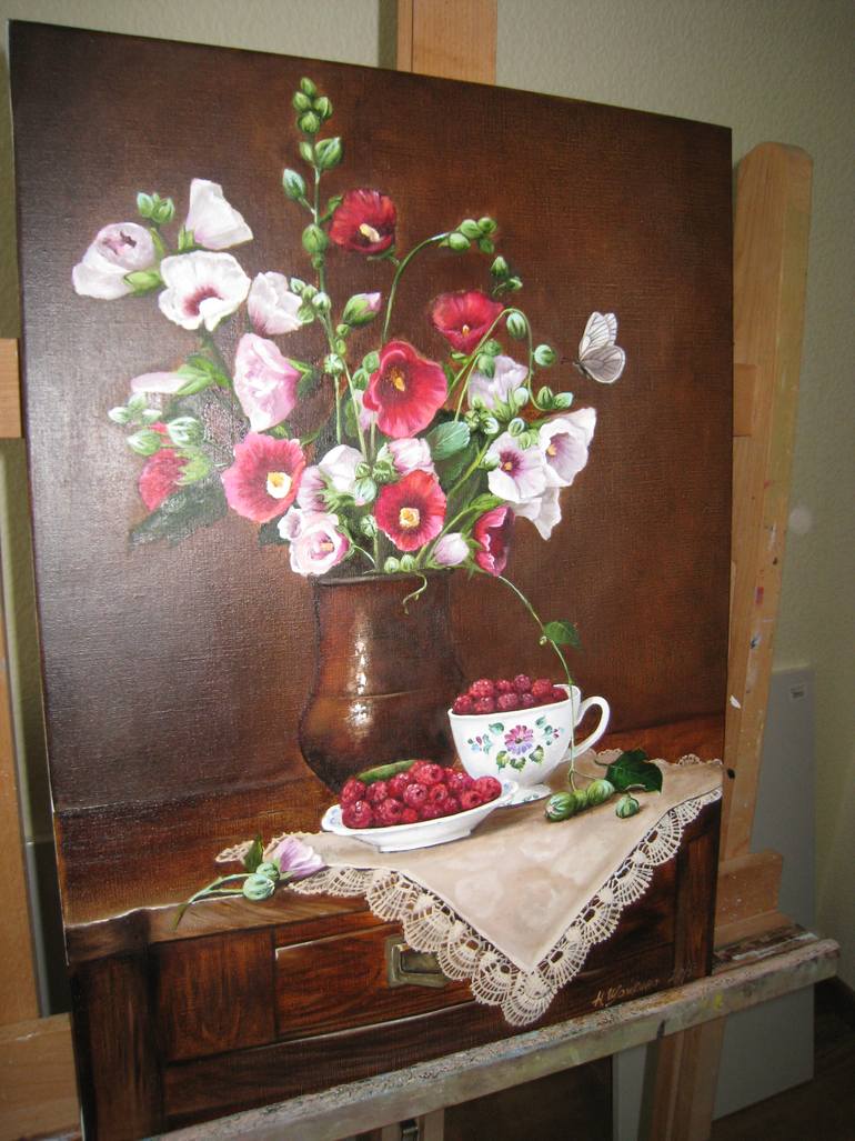 Original Contemporary Floral Painting by Natalia Shaykina