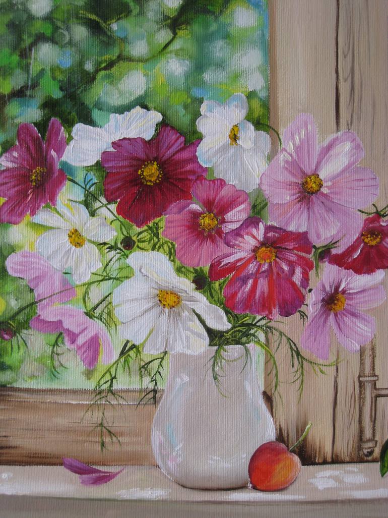 Original Contemporary Floral Painting by Natalia Shaykina