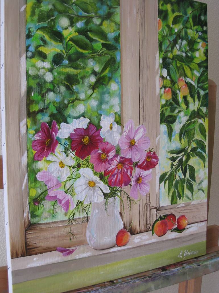 Original Contemporary Floral Painting by Natalia Shaykina