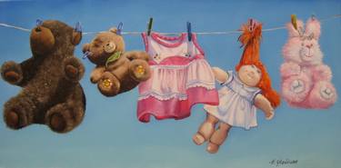 Original Contemporary Children Painting by Natalia Shaykina