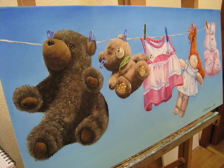 Original Contemporary Children Painting by Natalia Shaykina